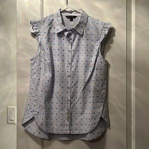 Brooks, brothers, sleeveless button up top, new with tags